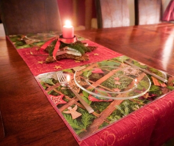 Tischset Weihnachtskästchen Platzset Weihnachten abwaschbar